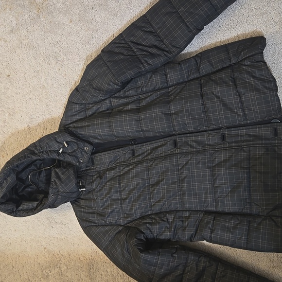 RFT RAINFOREST Women's Hoodie Puffer Jacket Black Plaid Size Extra Large - Picture 11 of 11